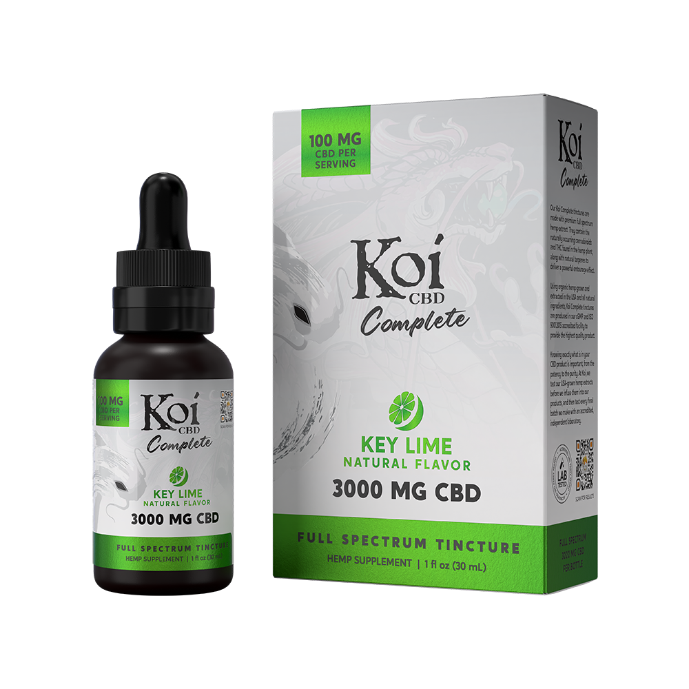 Koi Complete Full Spectrum CBD Tincture | Key Lime Flavor (30 mL)